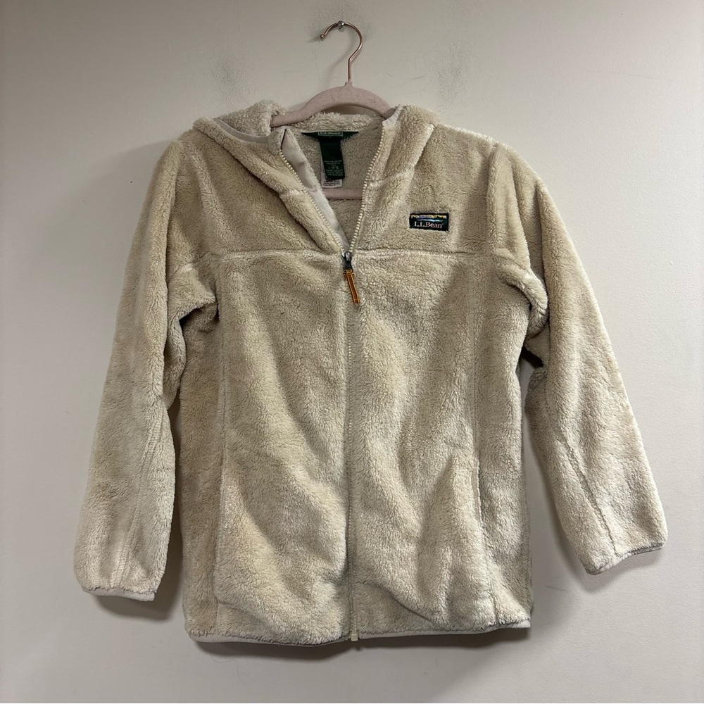 L.L. Bean Kids Beige Fleece Jacket